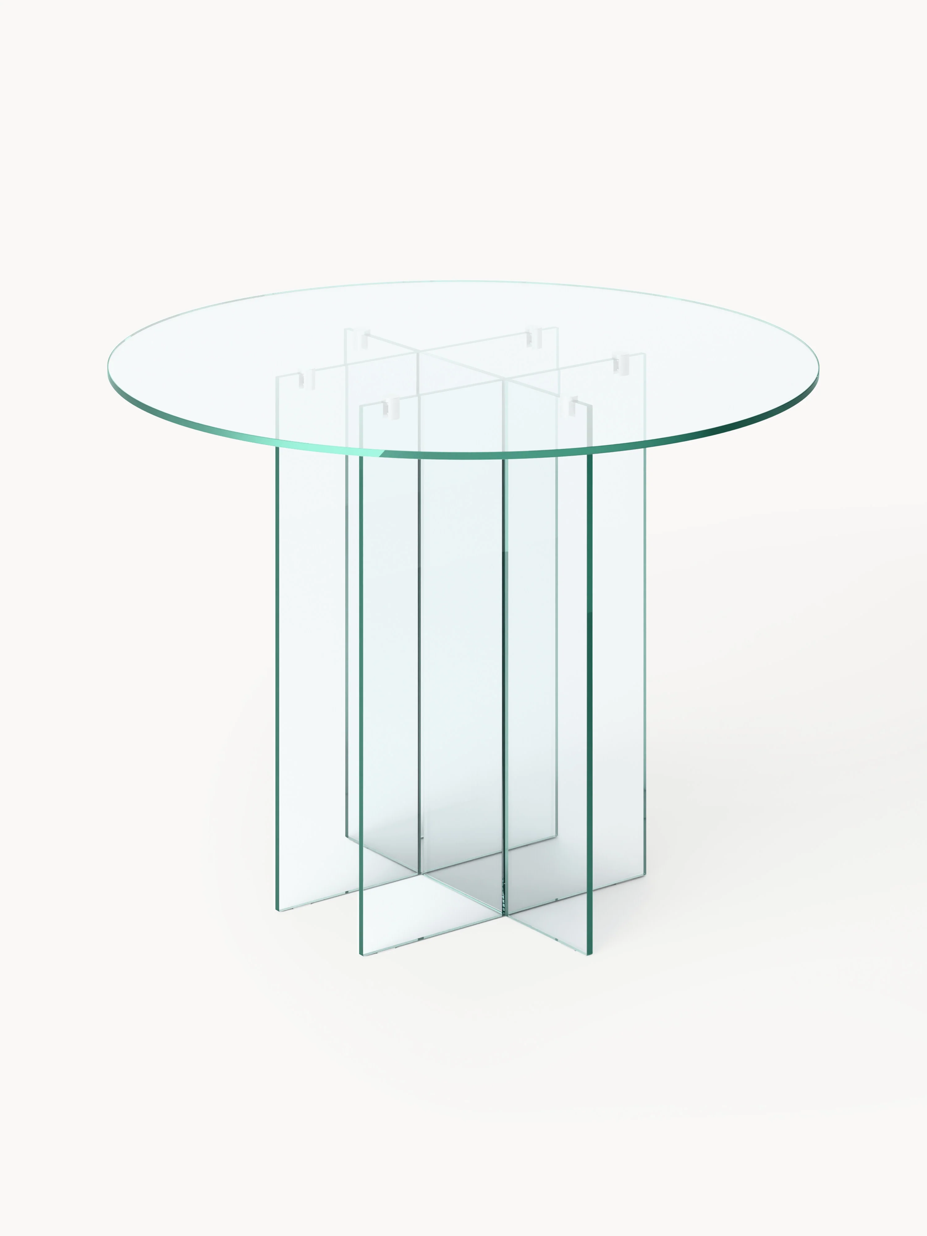 Runder Esstisch Anouk aus Glas, in verschiedenen Größen