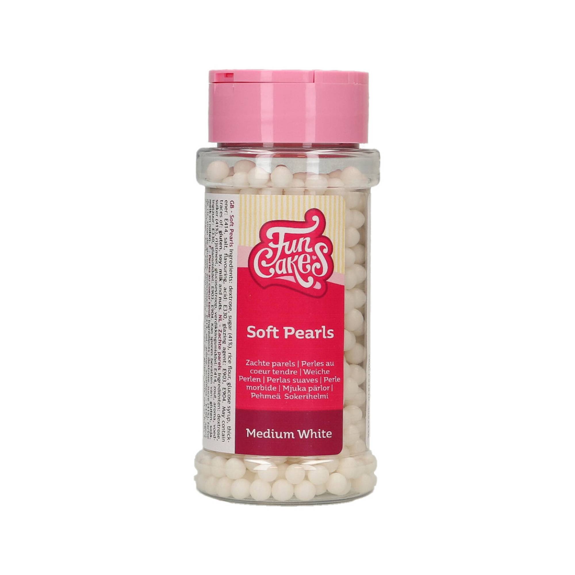 FunCakes White Soft Pearls 4mm 60g