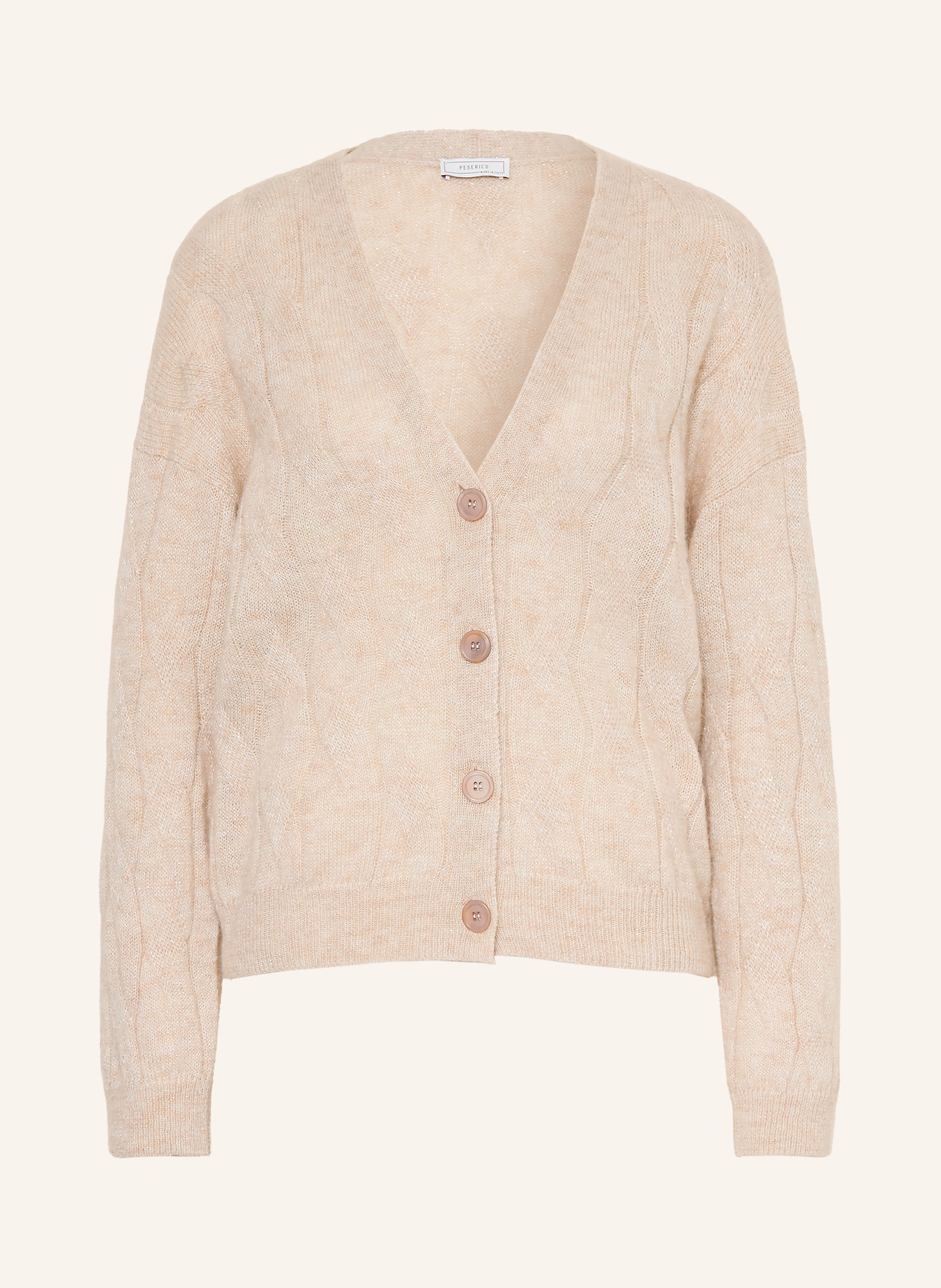 PESERICO Strickjacke mit Alpaka und Glitzergarn