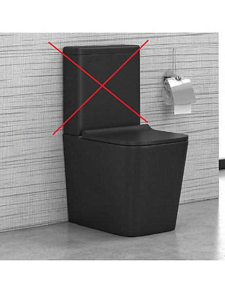 Pack WC noir à poser IOS 81x60,5x34 cm avec abattant à frein de chute-Noir-Sans le réservoir-Noir-34 ---34