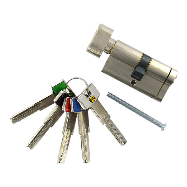 Double cylindre de serrure 30 x 30 mm nickel satiné Smith &Locke