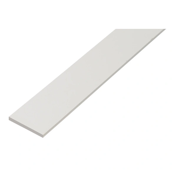 Flachstange, BxL: 20 x 1000 mm, weiß