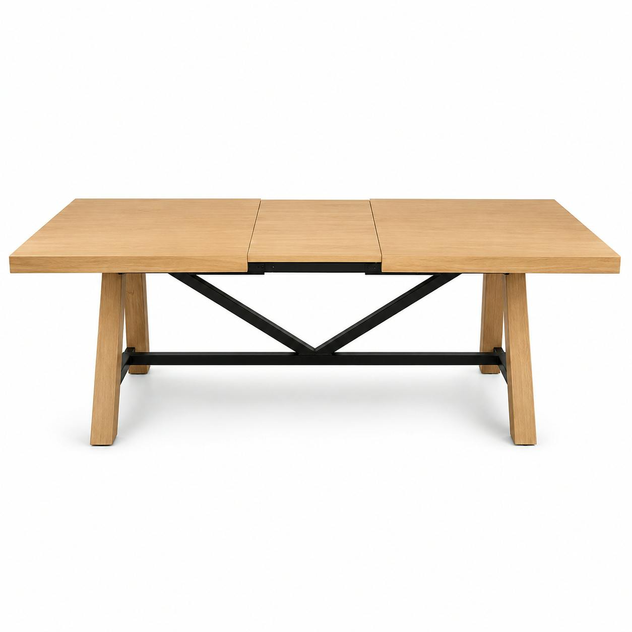Table extensible chêne clair campagne chic 190-240 cm ALPINE