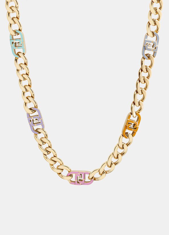 Collana con monogram smaltati