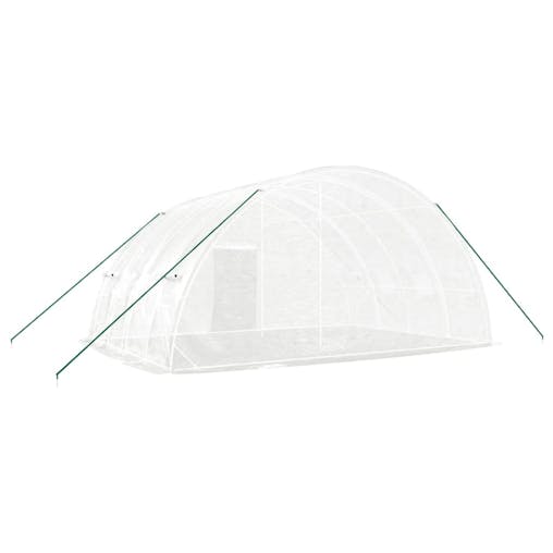 NNEVL Greenhouse with Steel Frame White 24 m&sup2; 6x4x2.85 m