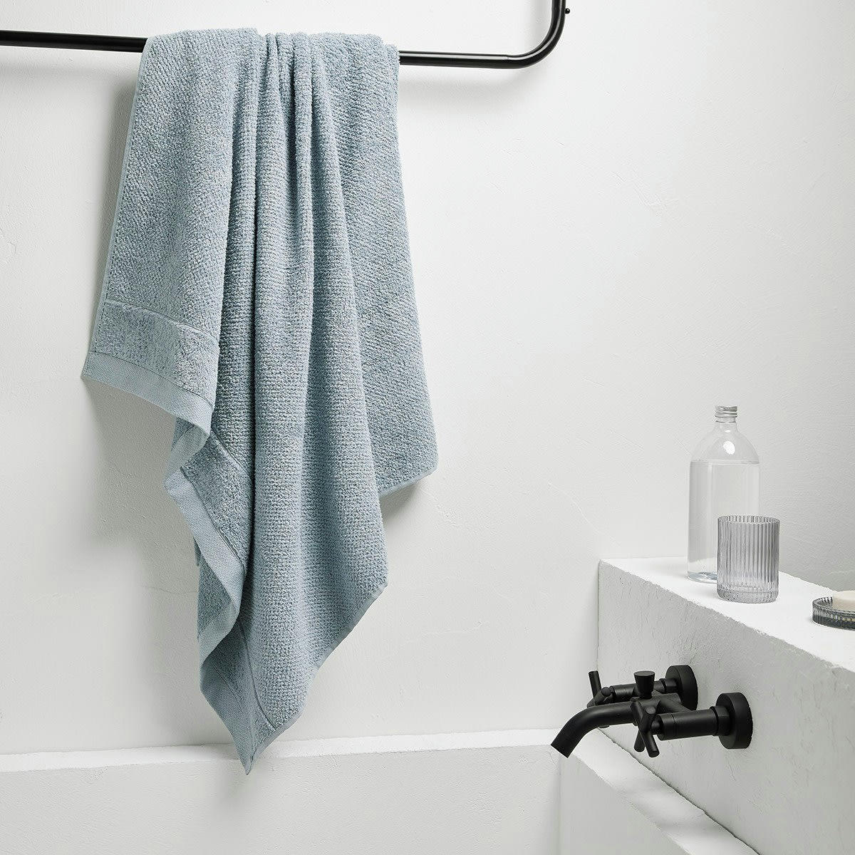BIO ORGANIC - Maxi drap de bain uni en Coton Gris 90x150 cm
