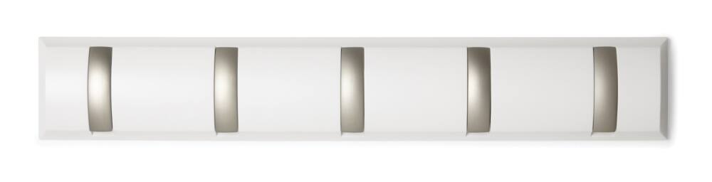 CANVAS Clement Steel 5-Hook Flip Down Rail, White, 20-in