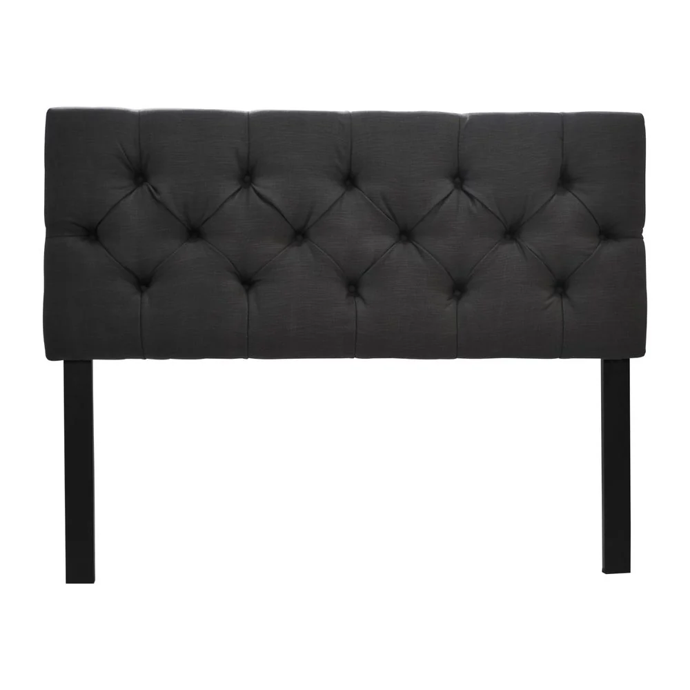 Klein Dark Grey Diamond-tufted Upholstered Headboard