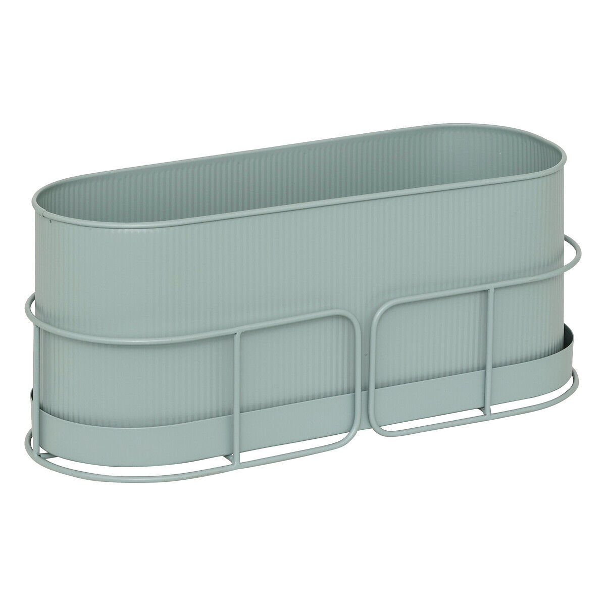 Floreira AZE em metal verde 47x18x20,5cm