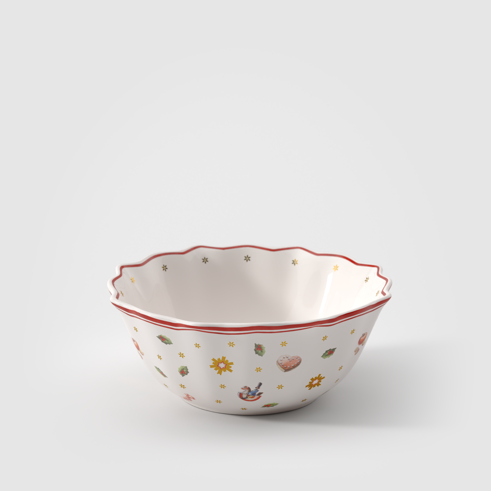 Toy's Delight Cereal bowl - Red, 9.5 oz, Premium Porcelain
