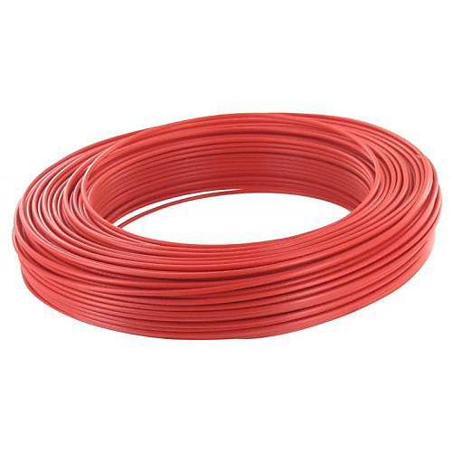 Câble d'installation H07V-U 10m 2.5mm² rouge avec isolant en PVC - FILS &CÂBLES - 60101025A