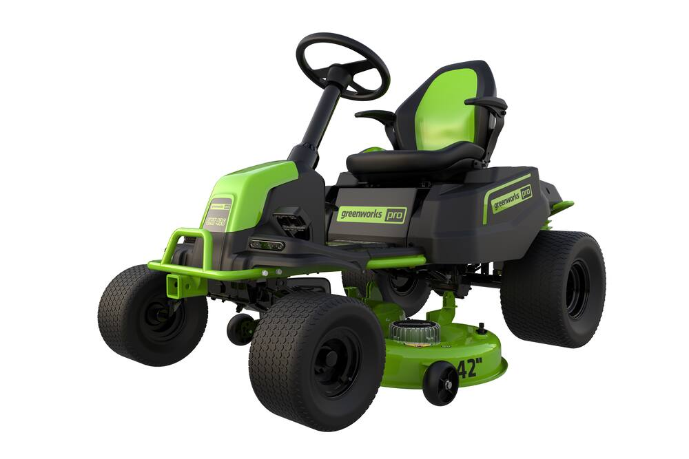 Greenworks PRO 60V 6x8Ah Crossover Electric Riding Lawn Tractor, Includes Removable Batteries & Dual Port Chargers, 42-in