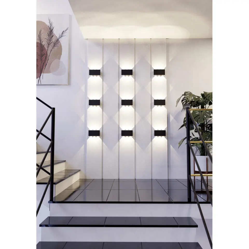 EGLO Talamello Wandlamp - LED - Aluminium - Zwart