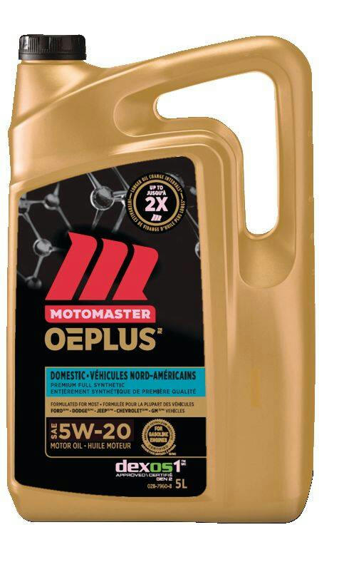 MotoMaster OEPLUS Domestic Premium 5W20 Synthetic Engine/Motor Oil, 5-L