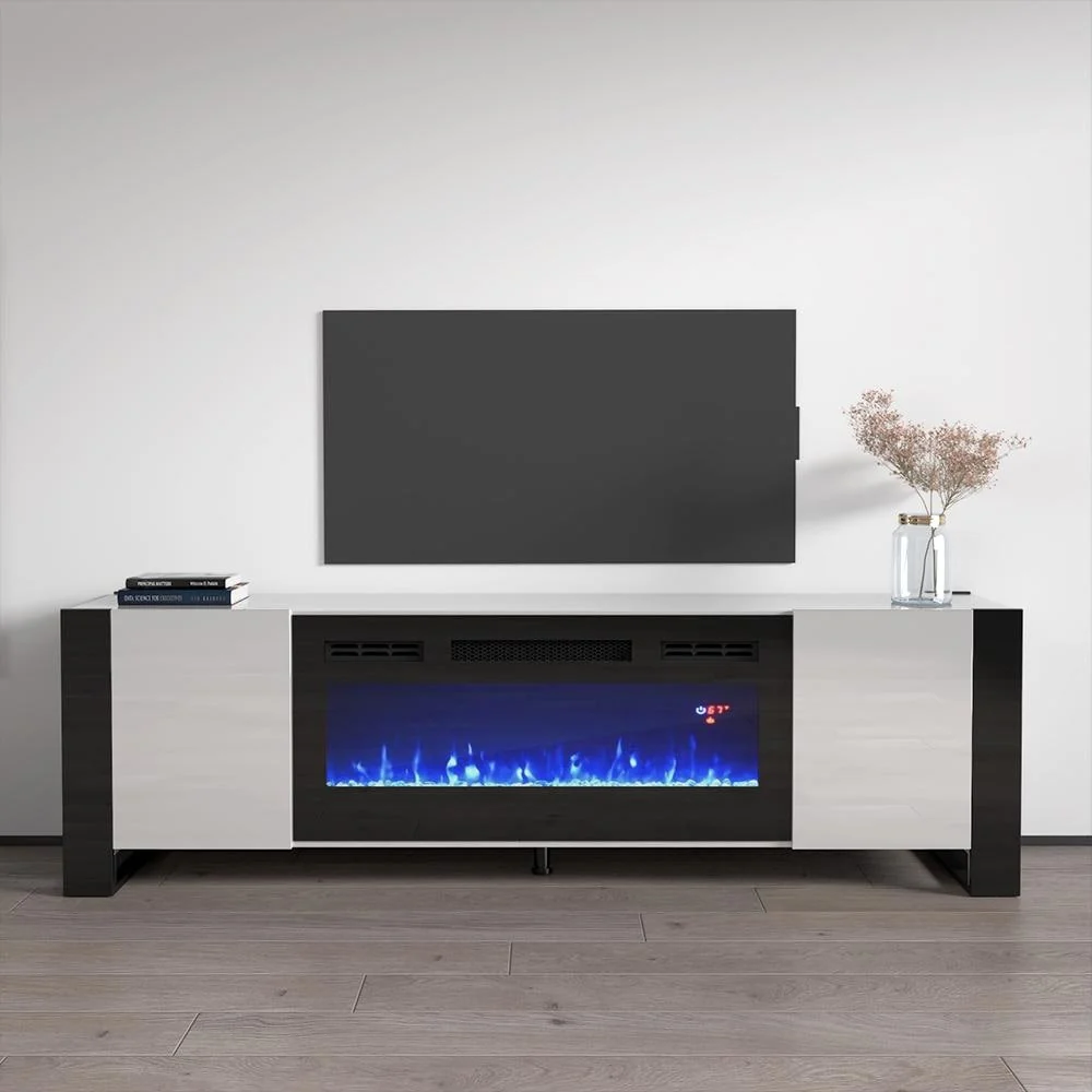 Woody BL-EF Electric Fireplace 77 TV Stand