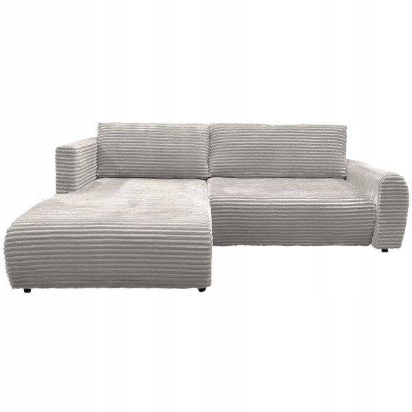 Sofa Narożnik Rogówka Rozkładana z Funkcją Spania Sztruks S100-L Rita Taupe