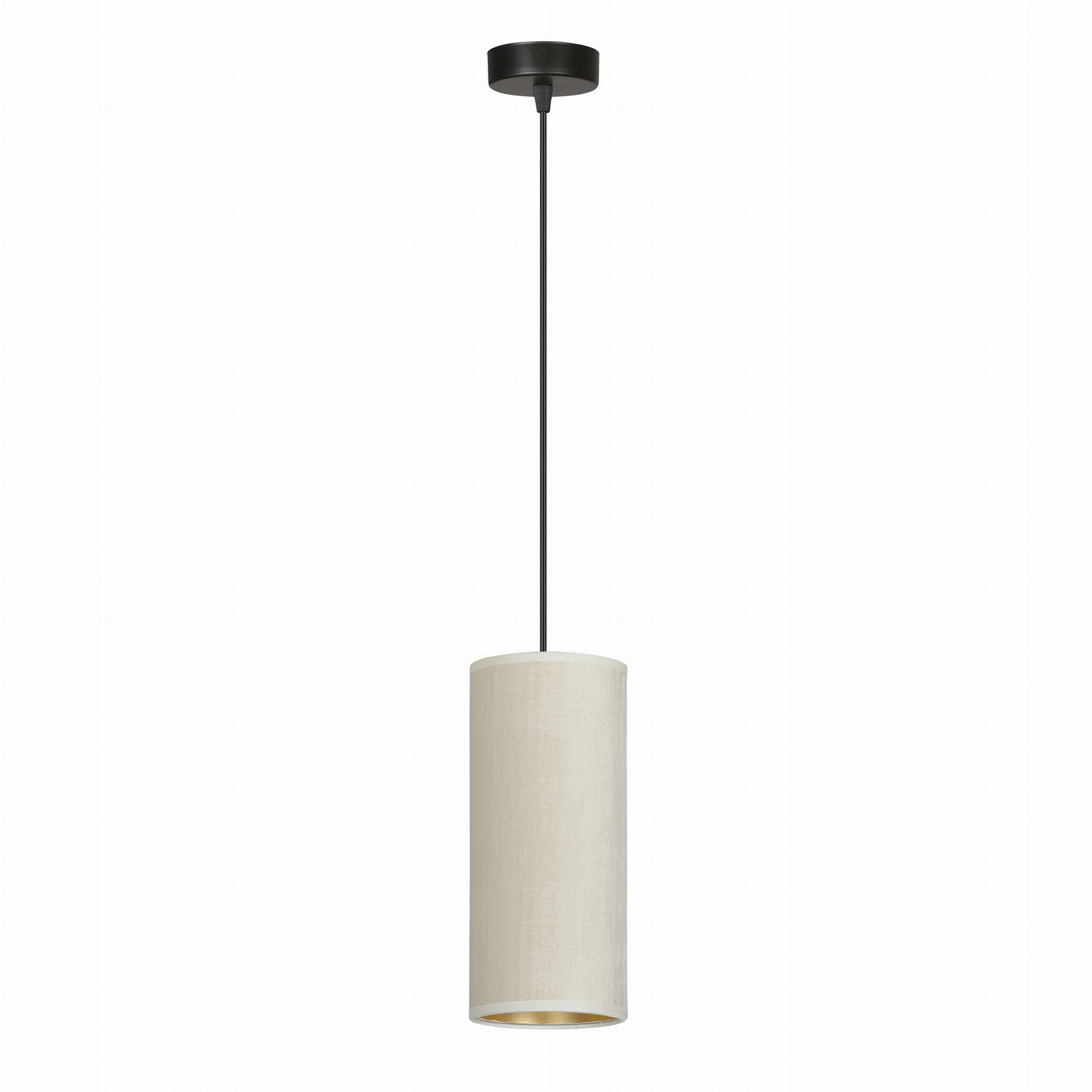 Lampa wisząca czarno-biała-złota BENTE 1xE27x15W wym: 100x10x10 cm Emibig