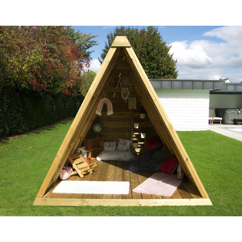 Grand tipi pour enfant 2,65 x 3,2 x 2,45 m BNB WOOD