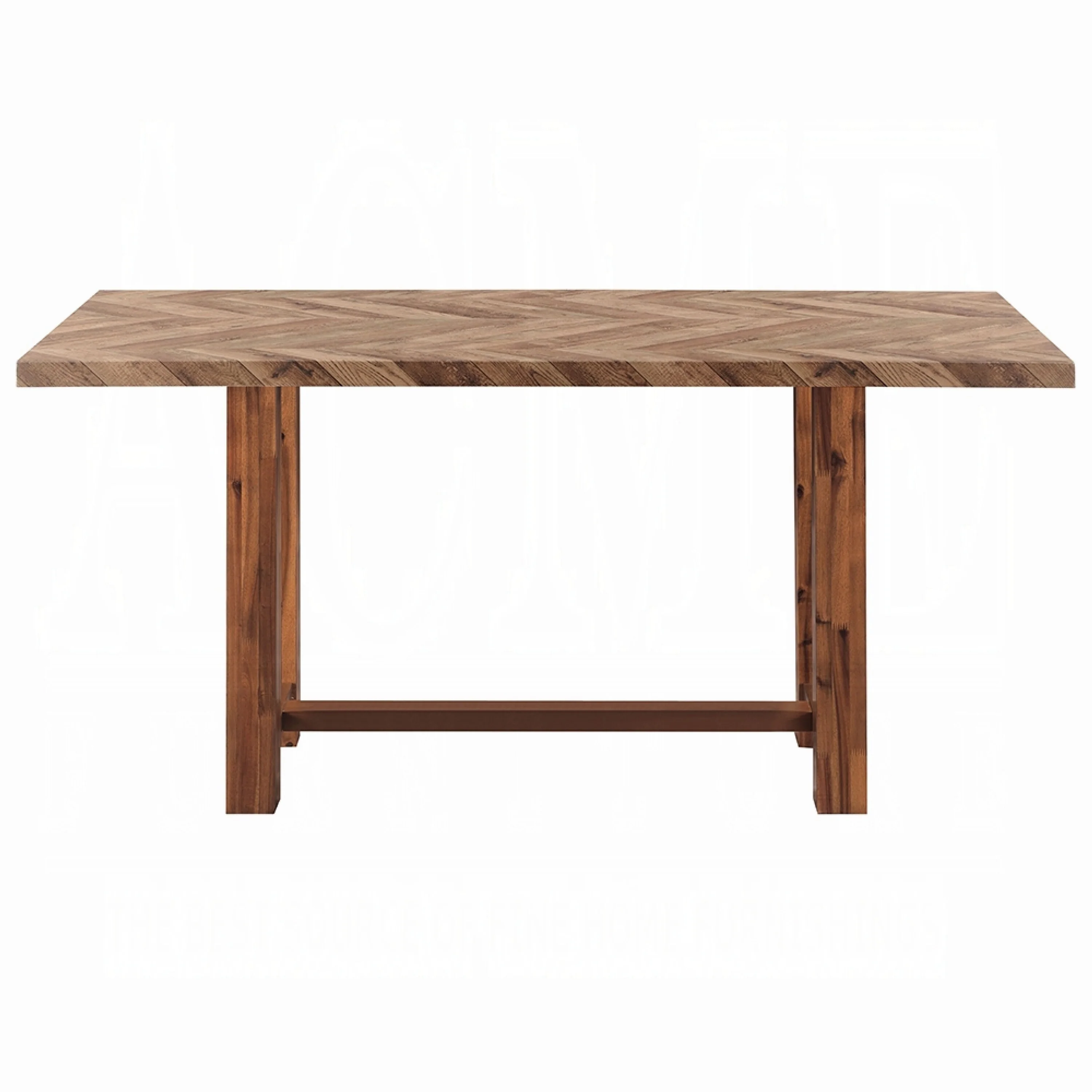 Elsie Counter Height Dining Table, Brown Wood, Rectangular 71 Inch Top