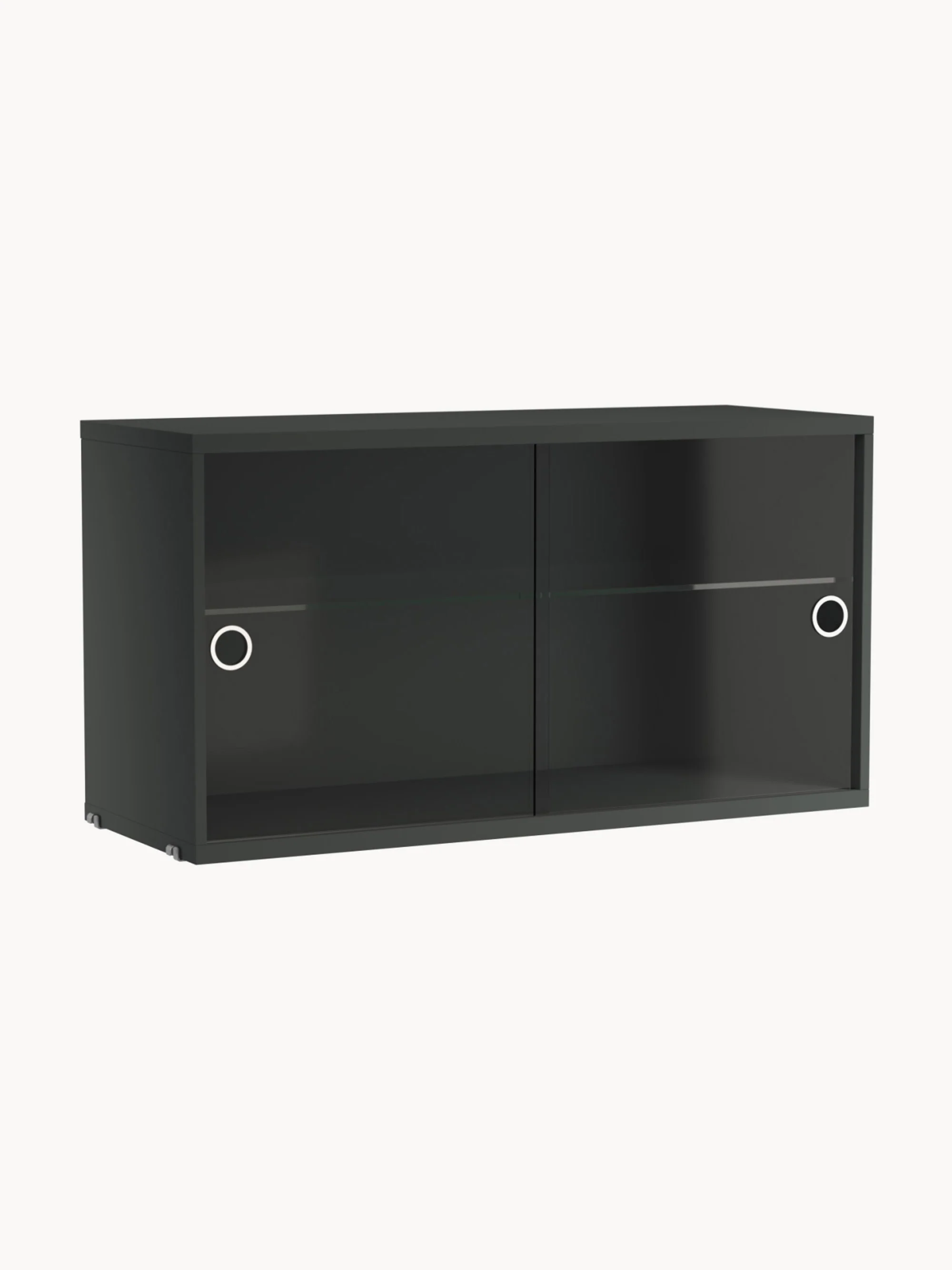 Vitrinen-Schrankelement String System mit Schwenktüren, B 78 x T 30 cm