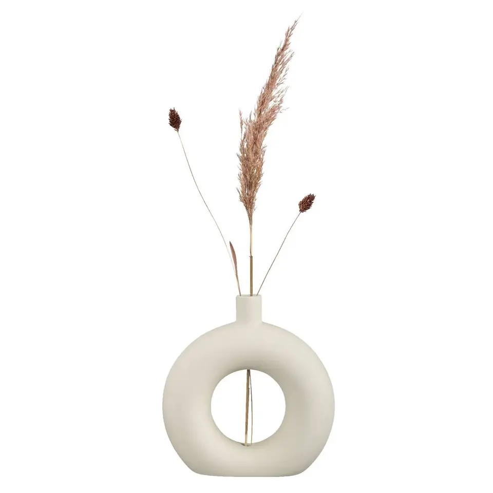 Vaas Lotus - off-white - keramiek - 22x20x6 cm