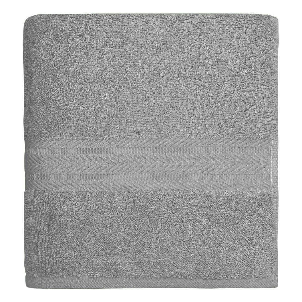 LUXURY - Serviette de toilette 550 gr/m²  gris perle 50x100 cm