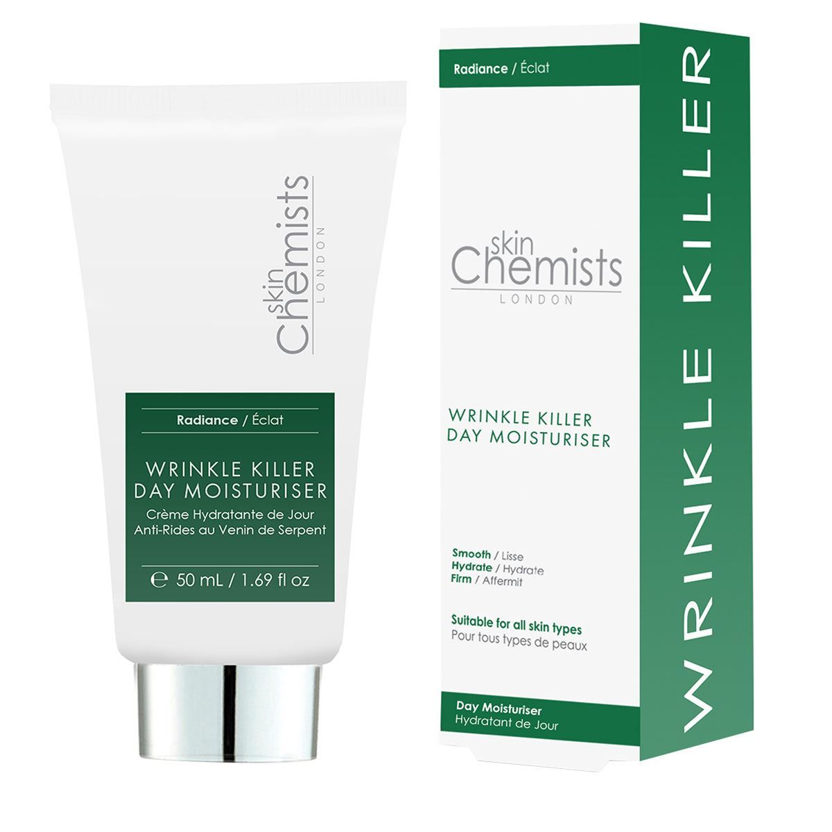 skinChemists professional Anti-Ageing Wrinkle Killer Day Moisturiser 50ml Pack of 4