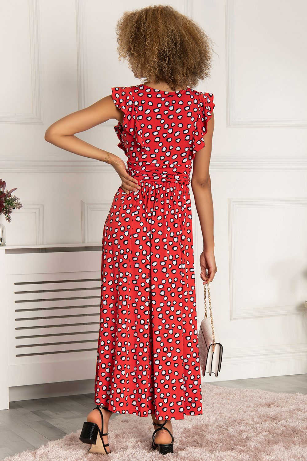 Jolie Moi Adalena Frill Shoudler Maxi Dress