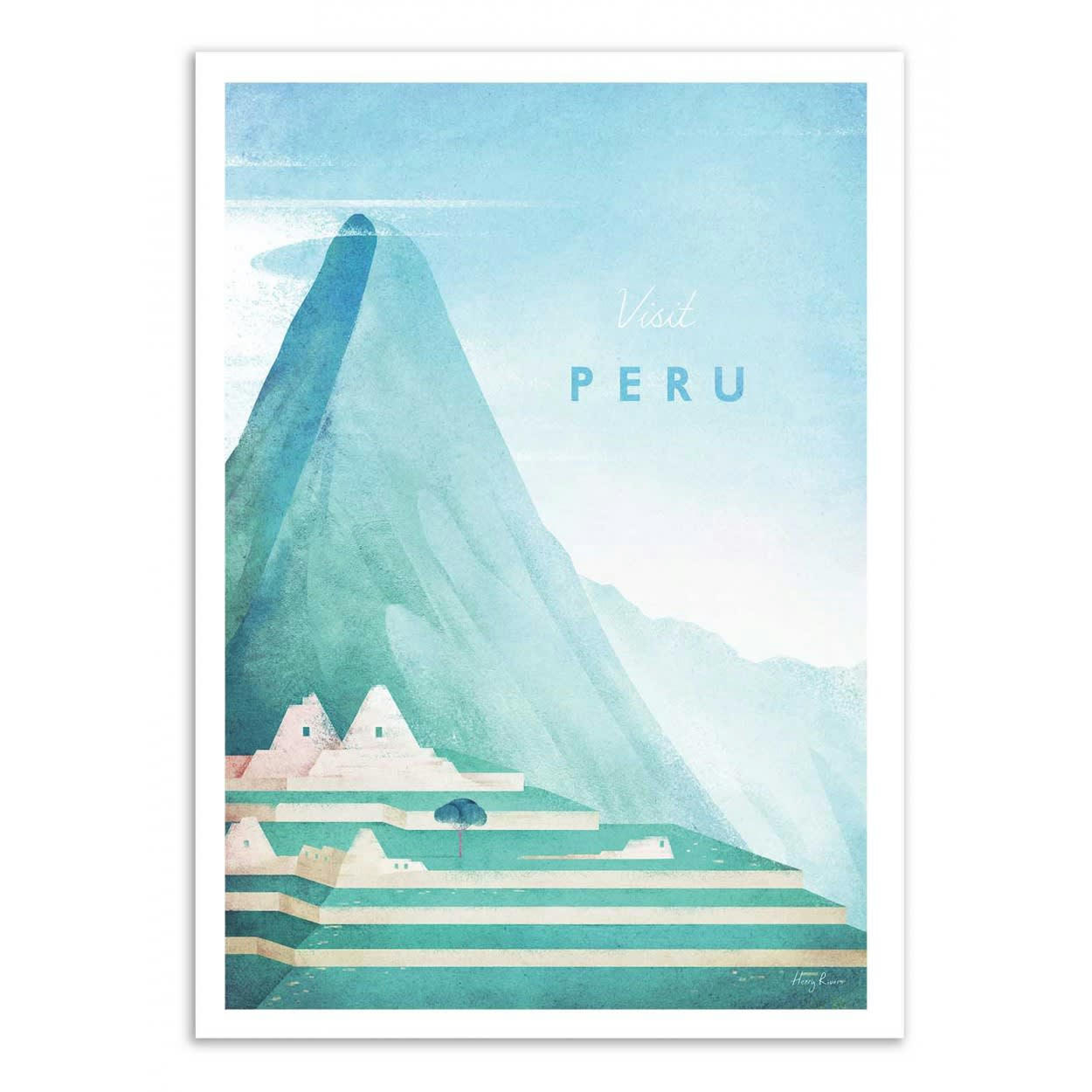HENRY RIVERS - VISIT PERU - Affiche d'art 30 x 40 cm