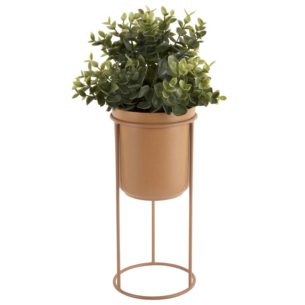 TUB ON STAND - Pot à plante marron