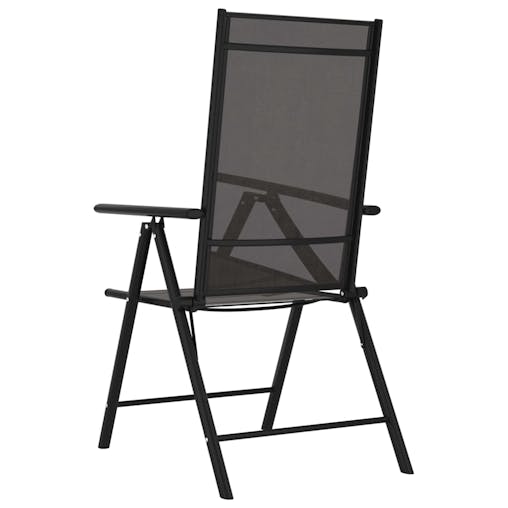 NNEVL Folding Garden Chairs 6 pcs Textilene Black