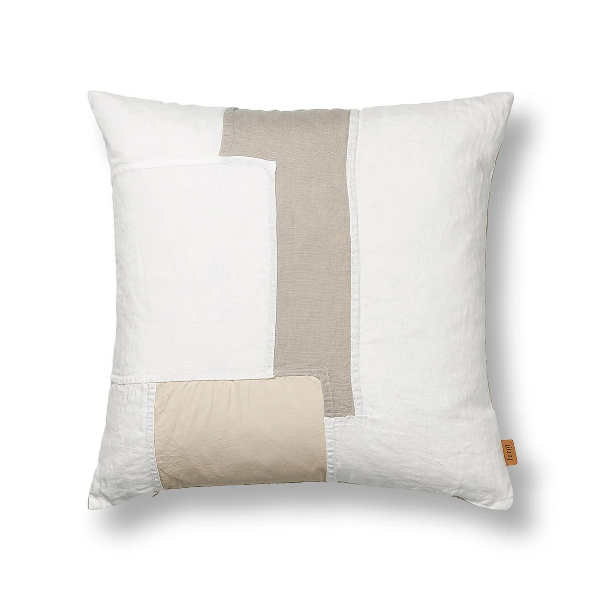 Ferm Living - Part Kissen Patchwork, 50 x 50 cm, off-white
