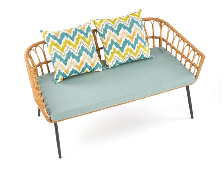 Sofa GARDENA rattanowy/wielobarwny