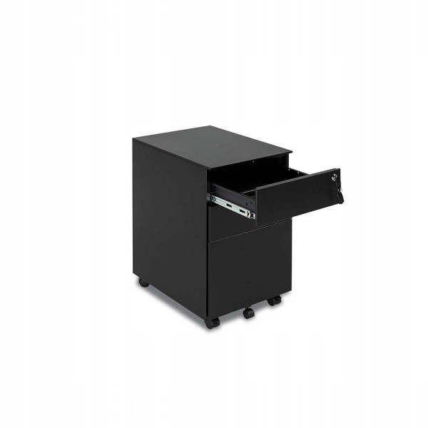 Kontener biurowy ZM-FK100 czarny metalowy