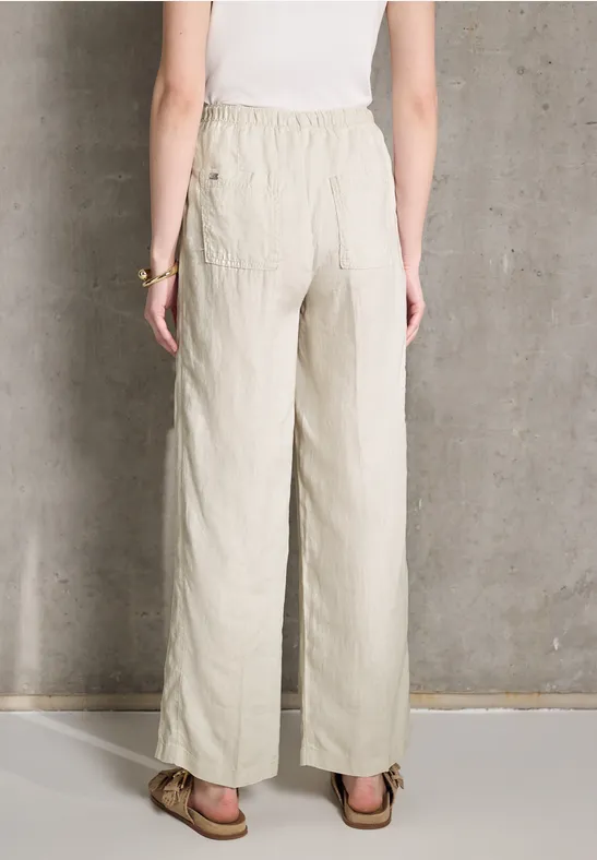 Straight Leg Leinenhose