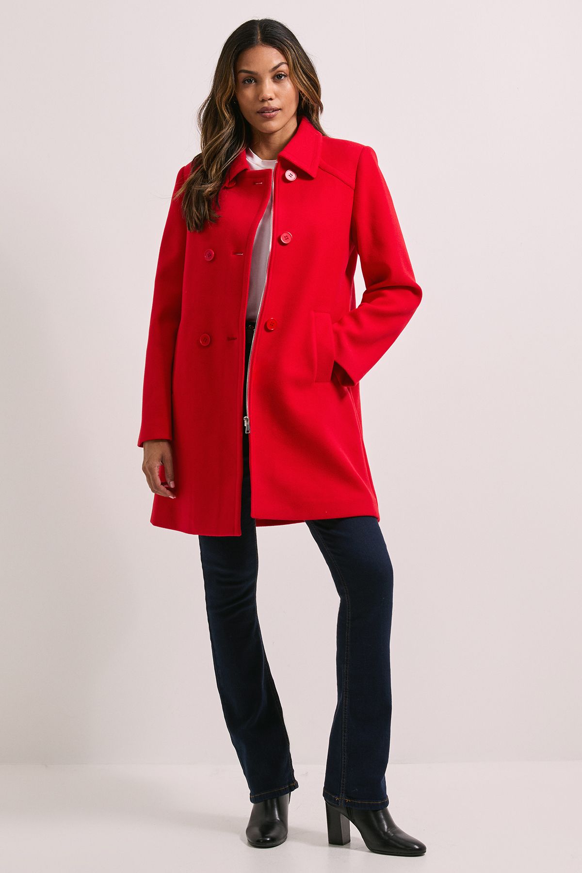 Dorothy Perkins Short Faux Wool Dolly Coat