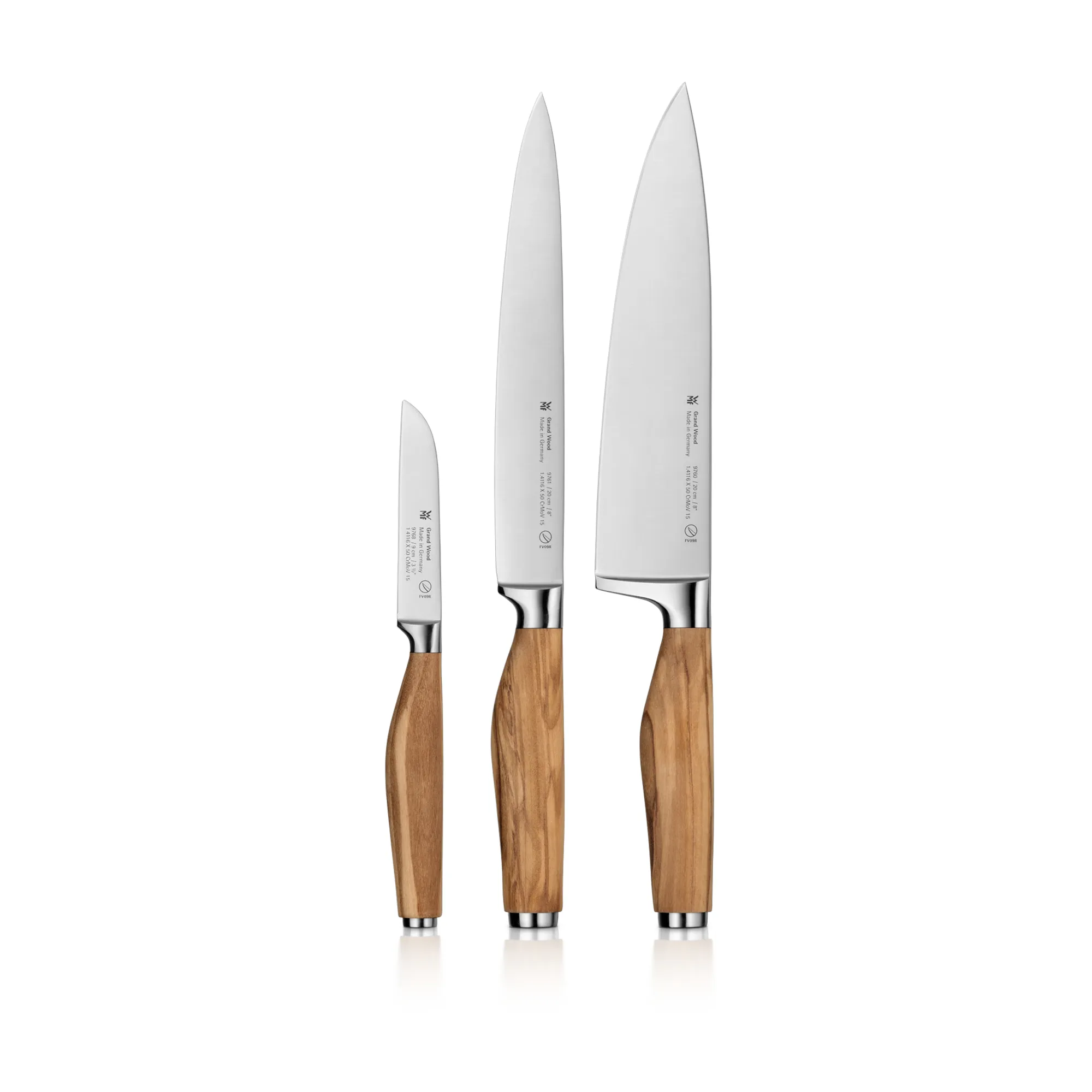 Grand Wood knife set, 3-pieces