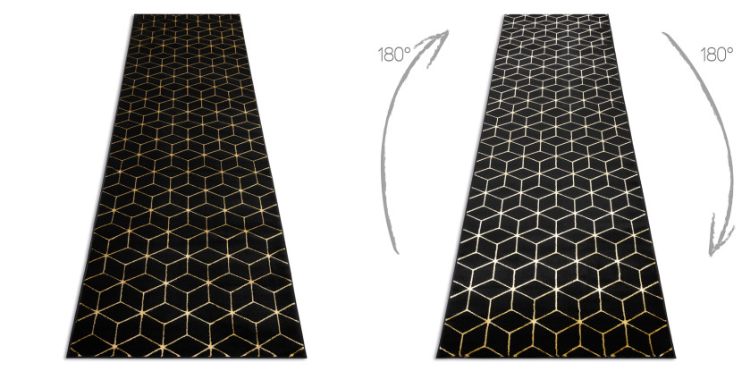 Dywan, Chodnik GLOSS nowoczesny 409C 86 Sześcian, stylowy, 60x200 cm