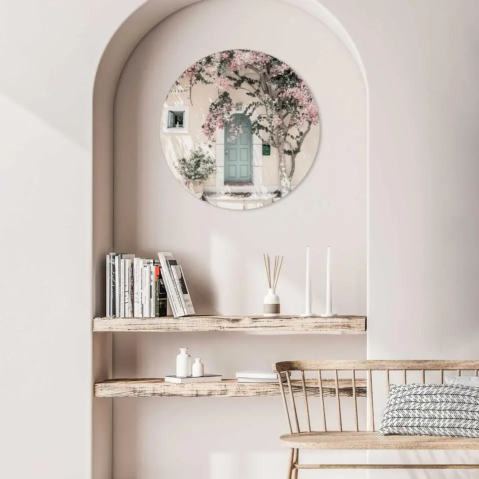 Glasschilderij Griekenland - &Oslash; 50 - Beige