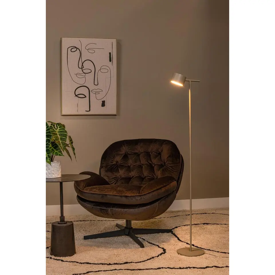 Lucide GIAN Vloerlamp - Taupe