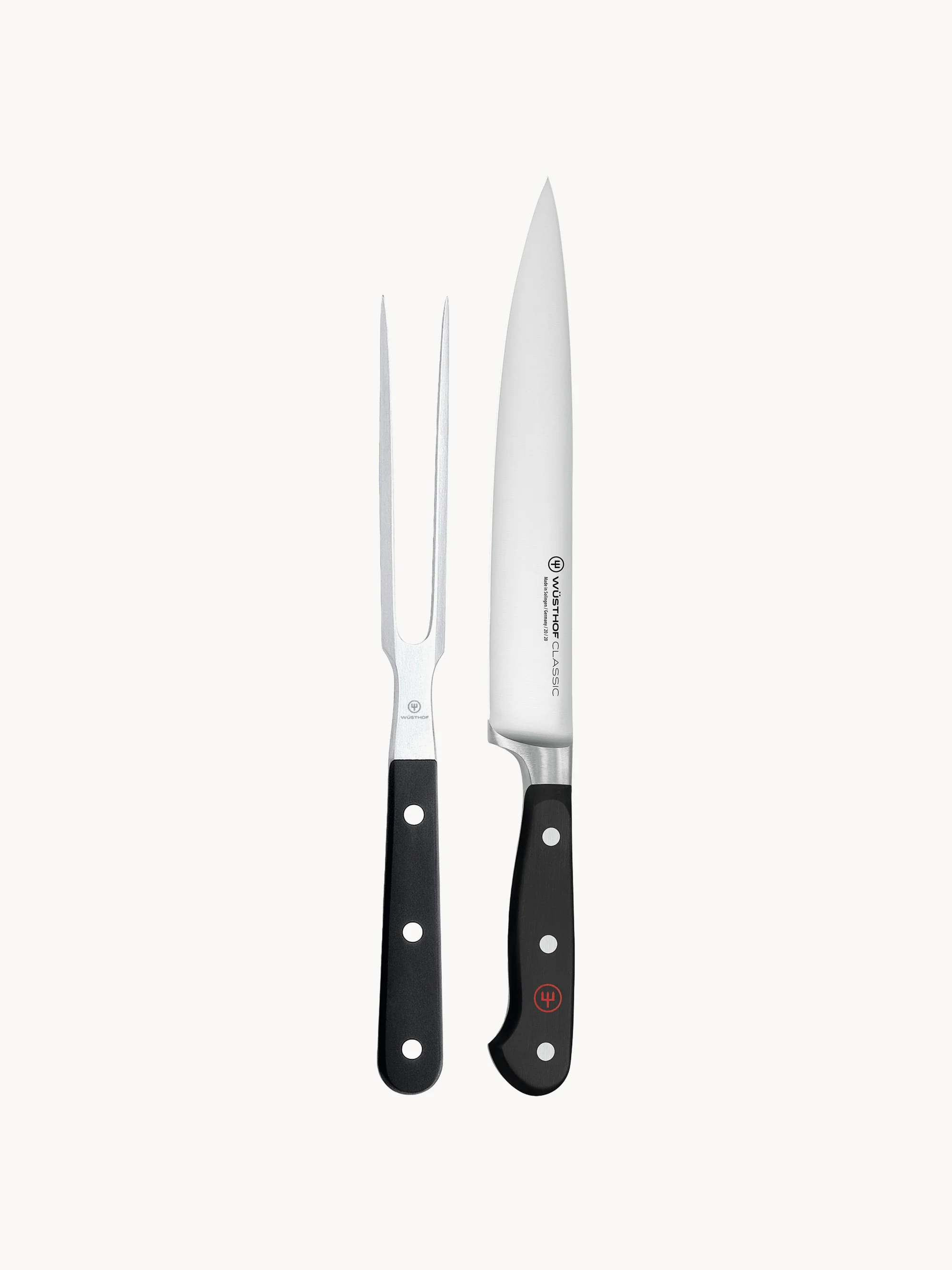 Fleischgabel und Messer Classic aus Edelstahl, 2er-Set