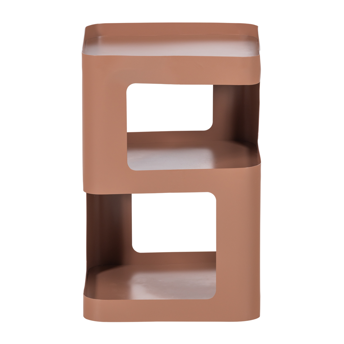 WOOOD bijzettafel/nachtkastje Riv - Metaal - Zalmroze - 54x35x35