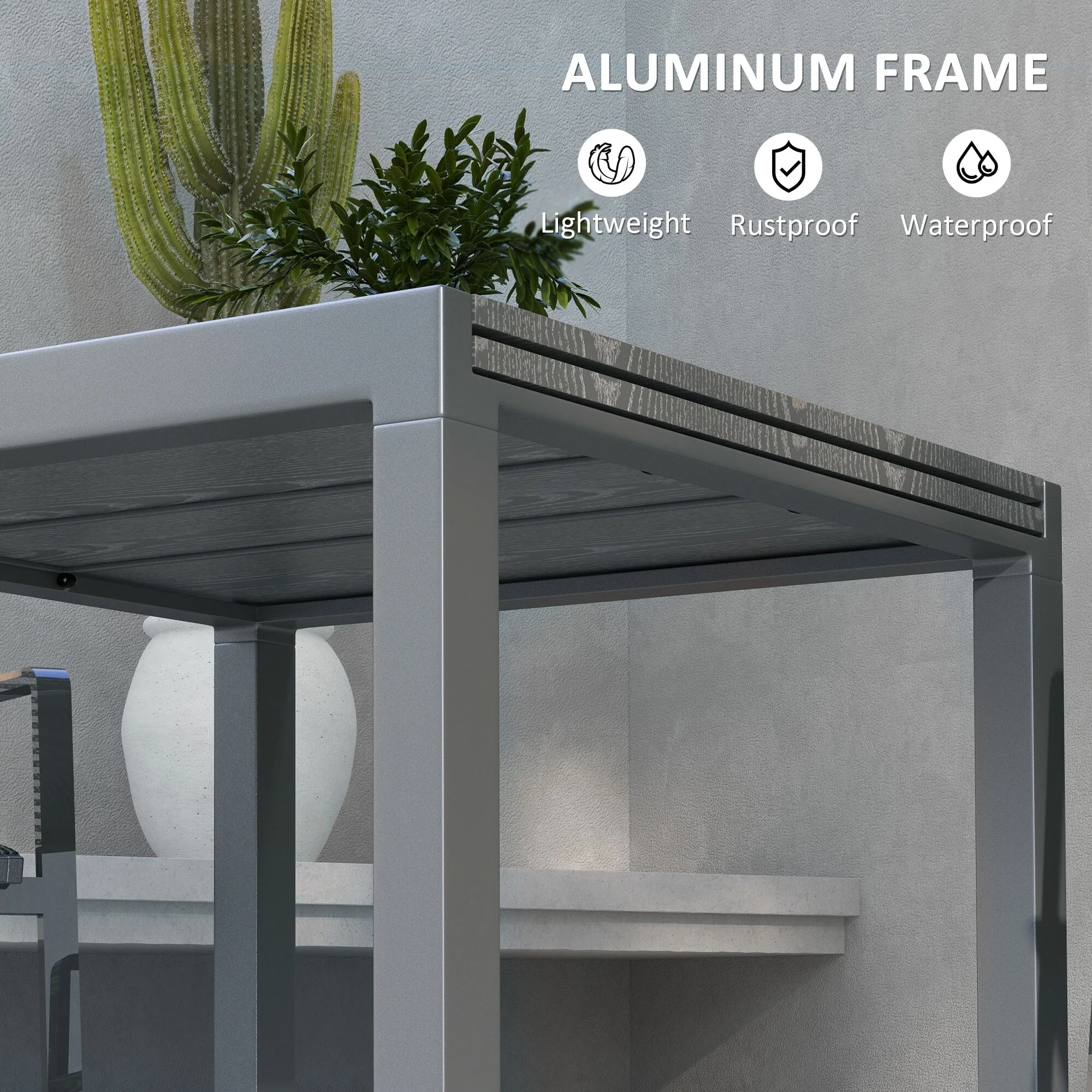 Outsunny Extendable Outdoor Dining Table