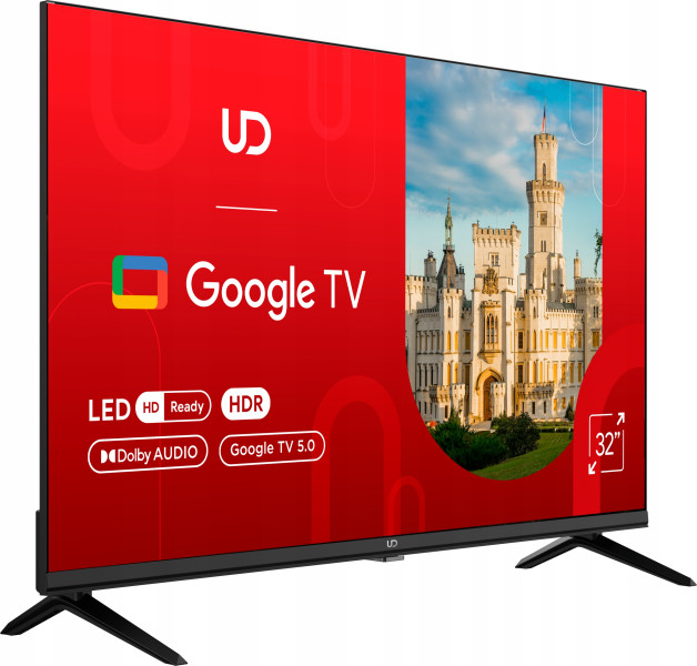 Telewizor UD 32GHC5210S LED 32" HD Smart TV HDR Google TV WiFi Dolby Audio