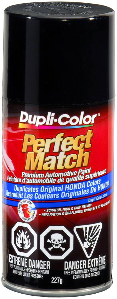 Dupli-Color Perfect Match Premium Acrylic Lacquer Automotive Aerosol Spray Paint, Black Metallic (NH526M,NH503P), 227-g