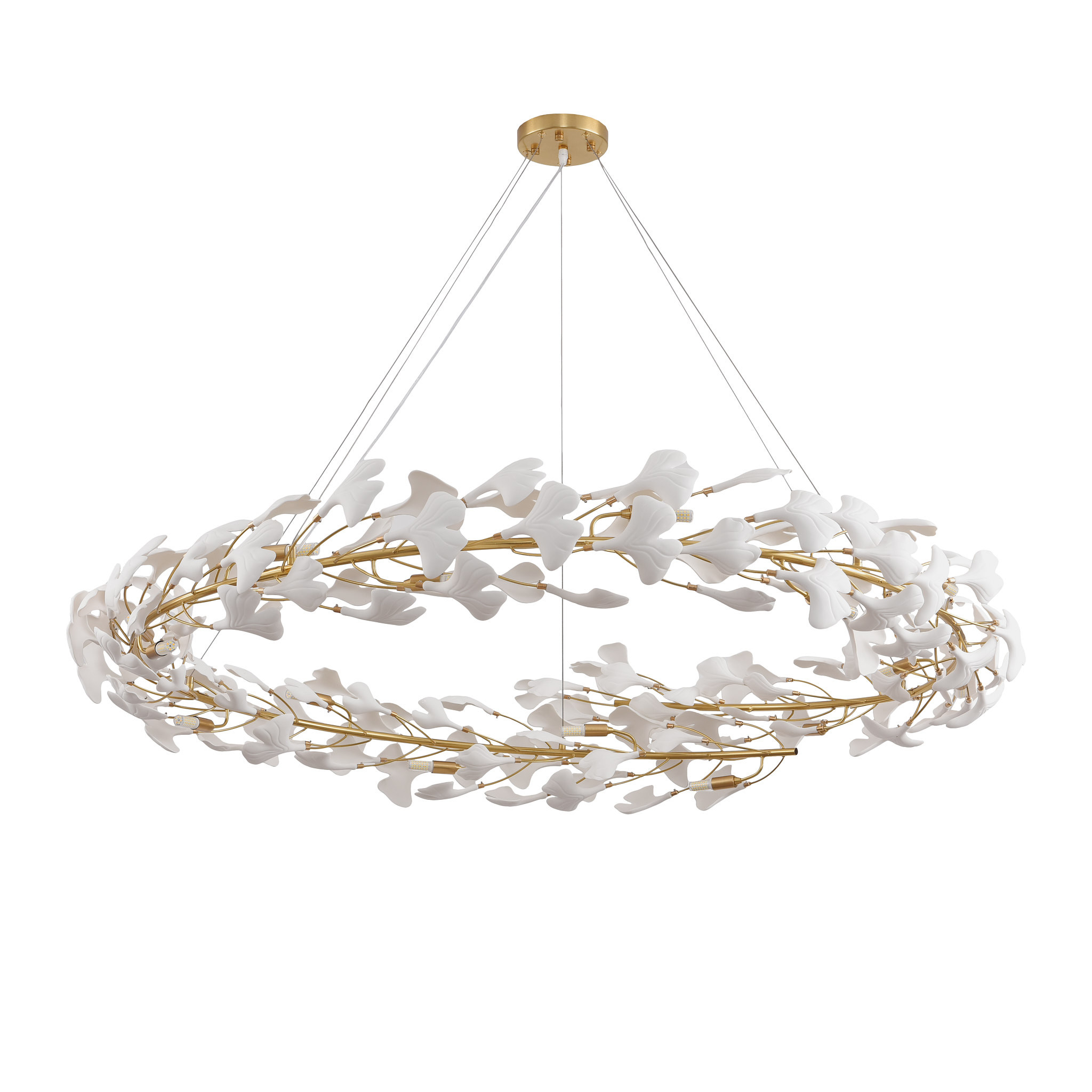 Lampa wisząca BOTANIKA złoto biała 150 cm