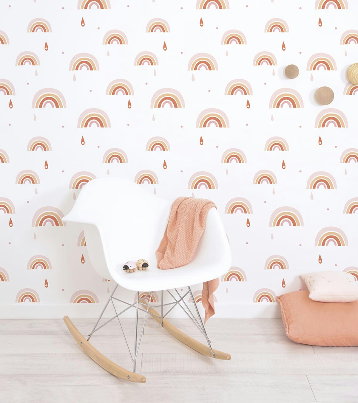 PARADISIO - Papier peint arc-en-ciel en Papier Orange 50cm x 10m