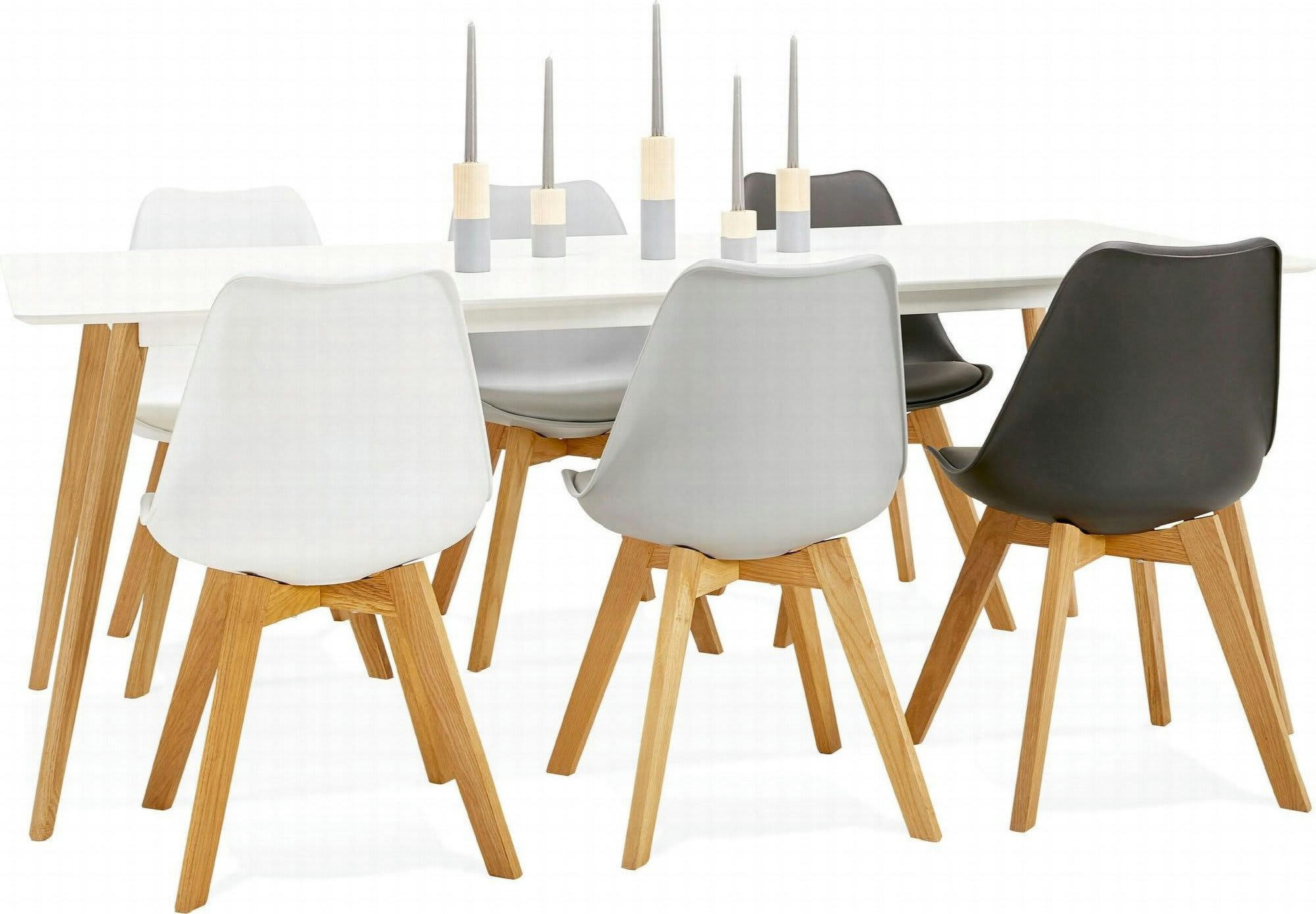 SALLY - Table de salon Bois Chêne Blanc