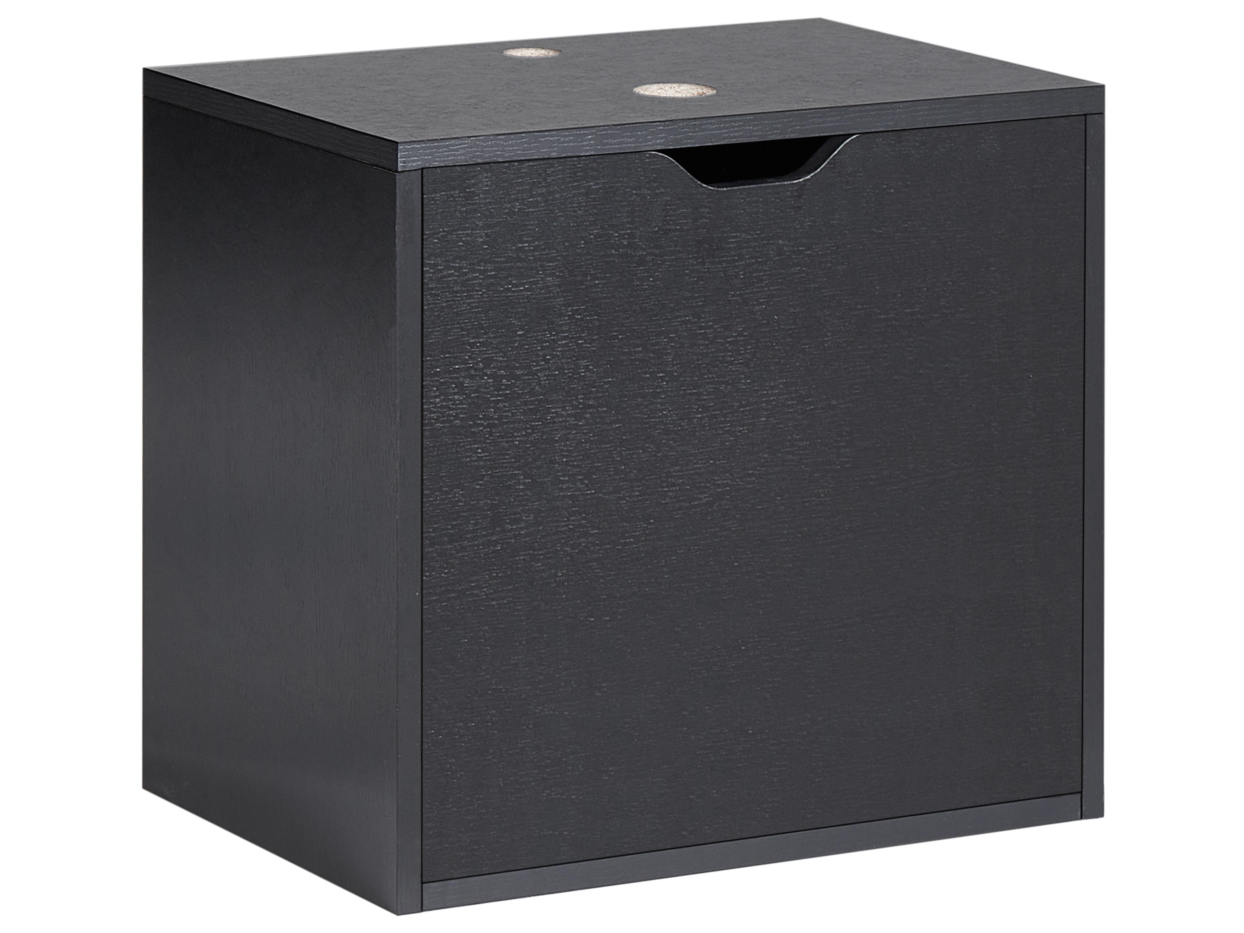 Wall Mounted Vanity Unit SUZANO 45 cm Black