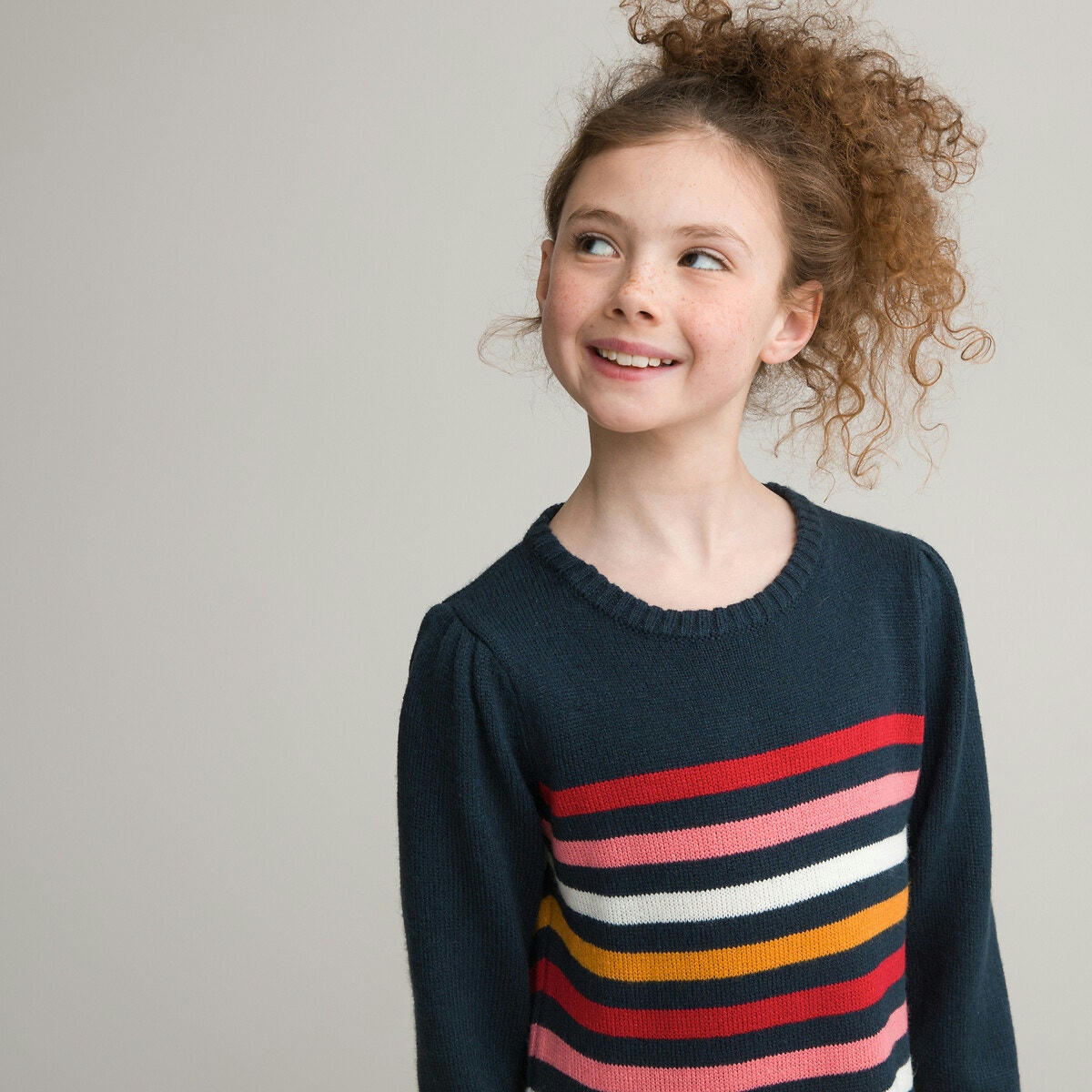 Robe rayée multicolore